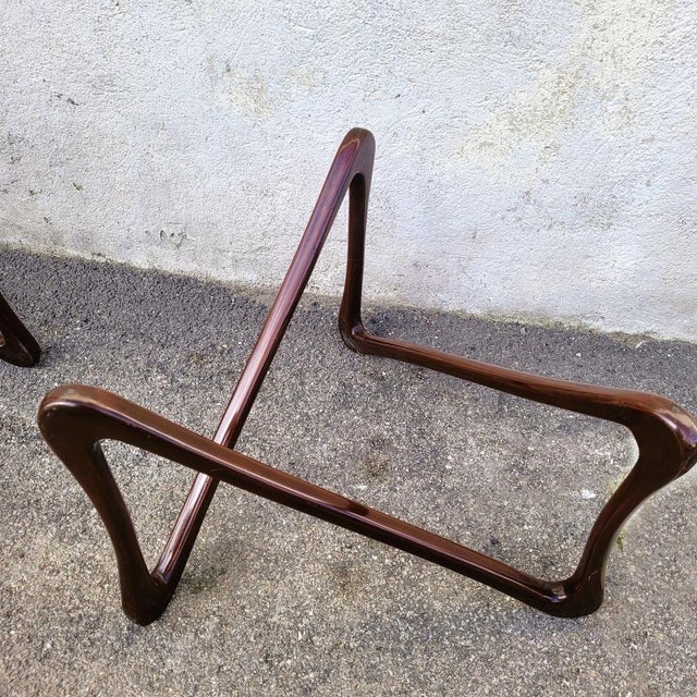 20th Century Coffee Tables in Wood and Glass, Set of 2 For Sale - Image 11 of 13