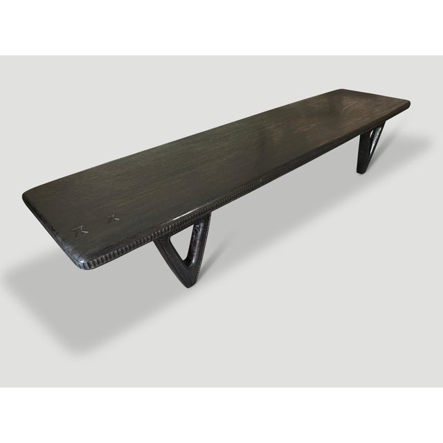 Wood Andrianna Shamaris Impressive Hand Made Teak Wood Coffee Table For Sale - Image 7 of 18