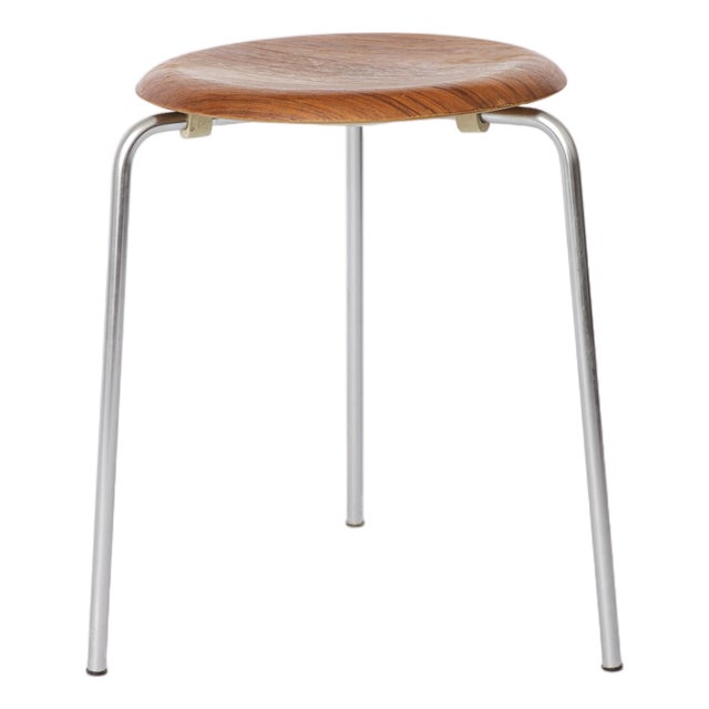 Vintage Danish Stool by Arne Jacobsen for Fritz Hansen, 1950s For Sale
