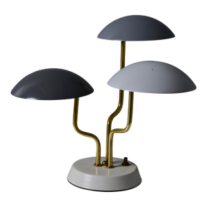 1950s Gino Sarfatti Tricolore Grey Table Lamp for Arteluce