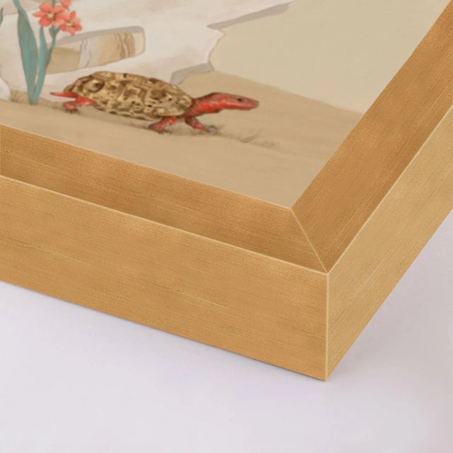 Contemporary A Jungle Gathering by Allison Cosmos, Set of 3, in Gold Framed Paper, Large Art Print For Sale - Image 3 of 9