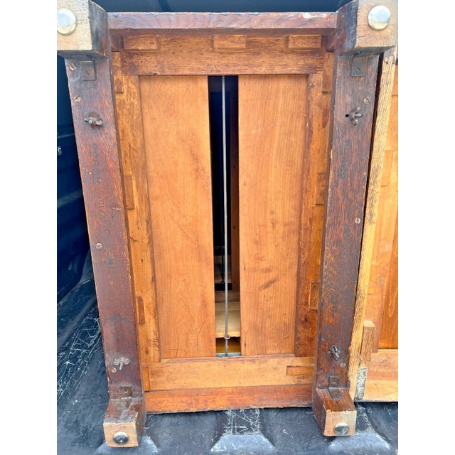 Antique Yawman and Erbe File Cabinet Four Drawers Quarter Sawn White Oak For Sale - Image 14 of 14