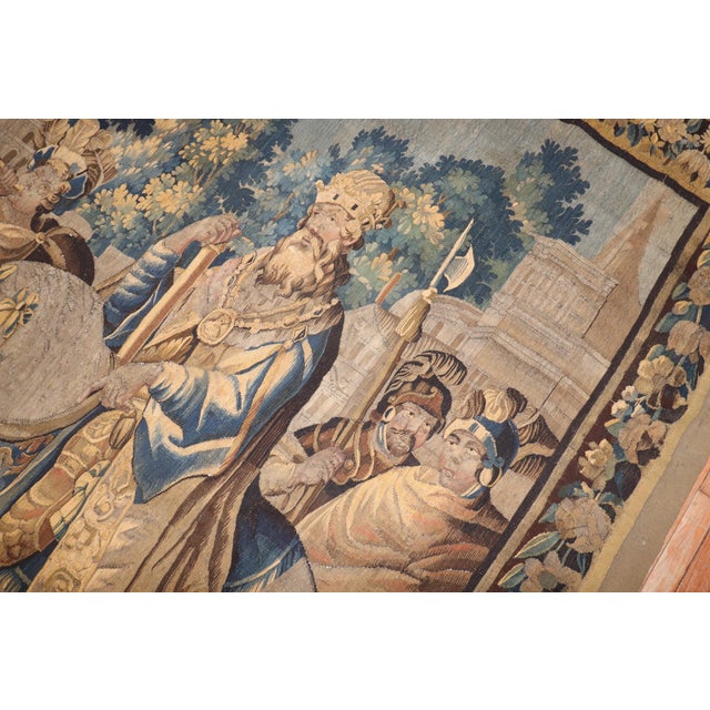 Early 21st Century Zabihi Collection Mid 18th Century French Tapestry of Charlemagne - 8'7" x 10'1" For Sale - Image 12 of 18