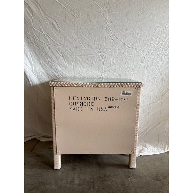 Henry Link Wicker nightstand. Excellent condition. Complete set including dresser, desk, mirror, and headboard available...