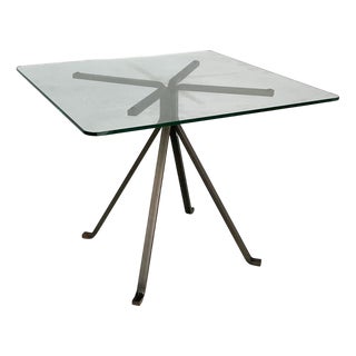 Italian Modern Metal and Glass Cuginetto Coffee Table by Enzo Mari for Driade, 1970s For Sale