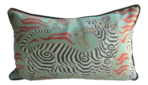 Clarence House Tibet Dragon Celadon Down Filled Pillow
