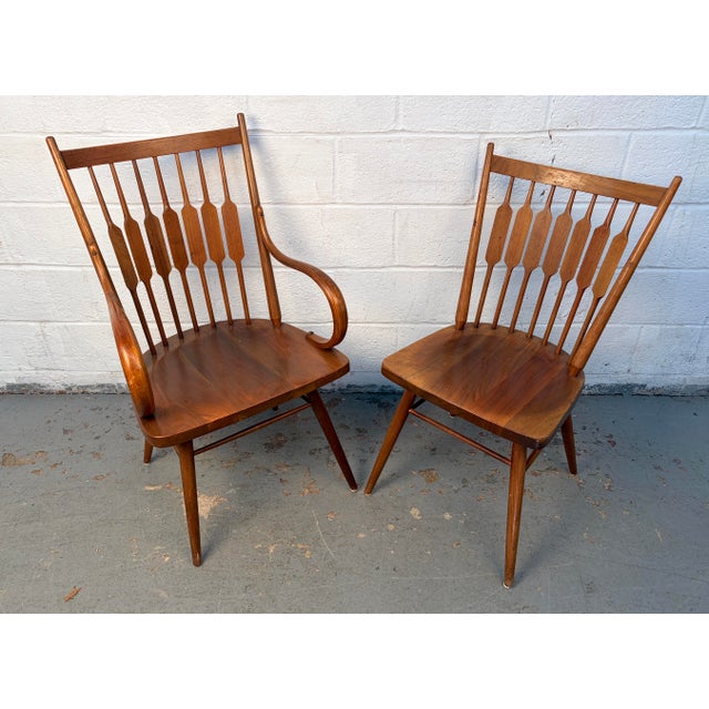 Drexel Mid 20th Century Attributed to Kipp Stewart for Drexel "Centennial" Dining Chairs For Sale - Image 4 of 18