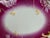 Raspberry Pink Antique Weimar Germany Porcelain Tray Raspberry Magenta Ground Gilt Floral For Sale - Image 8 of 11