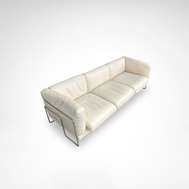 Modern Pen Club 3-Seater Sofa by Kwok Hoi Chan for Steiner, France, 1980s For Sale - Image 3 of 12