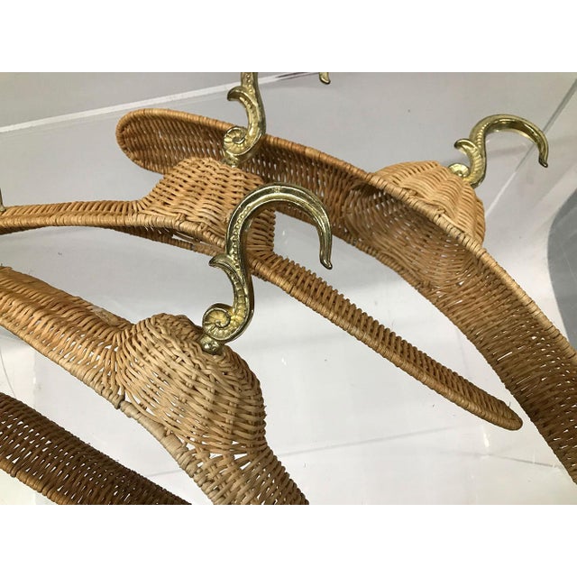 1970s Vintage Rattan Coat Hangers — Set of 4 For Sale - Image 5 of 11