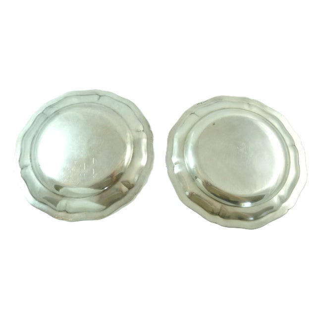 1930s Christofle Silver Plate Service Trays or Plates, Set of 4 Service Plates For Sale - Image 6 of 9