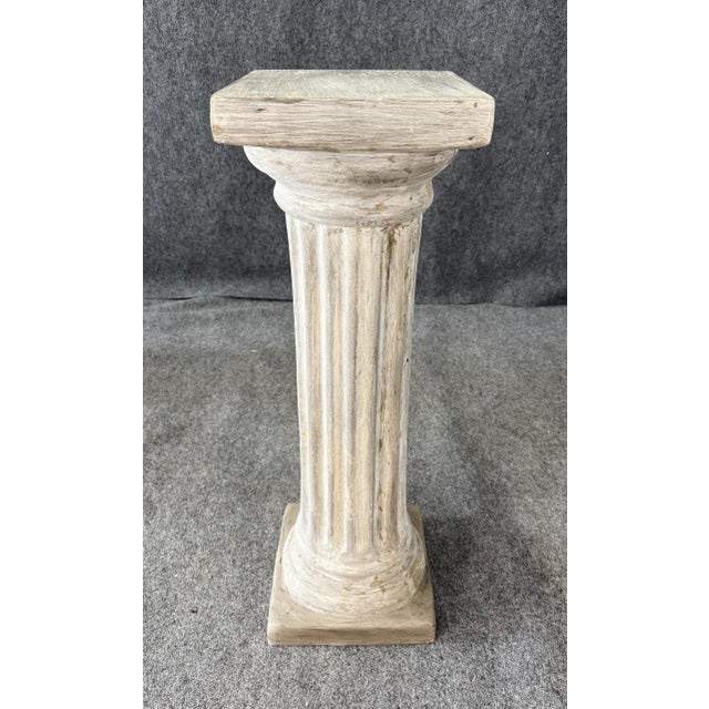 Gray Roman Column Pedestal For Sale In Raleigh - Image 6 of 10