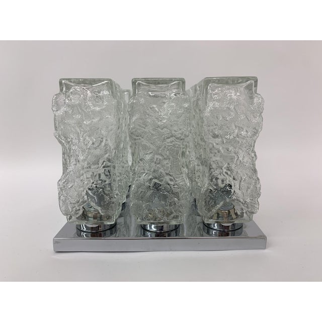 Ice Glass Ceiling Lamp from Hillebrand, 1970s For Sale - Image 18 of 18