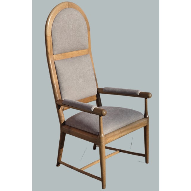 Italian High-Backed Study Chair, 1950s For Sale - Image 14 of 14