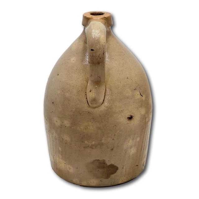 Hard 2 Find Small 1 Gallon Size Antique American Blue Bird Decorated Stoneware Jug by Haxton Ottman New York For Sale - Image 15 of 18