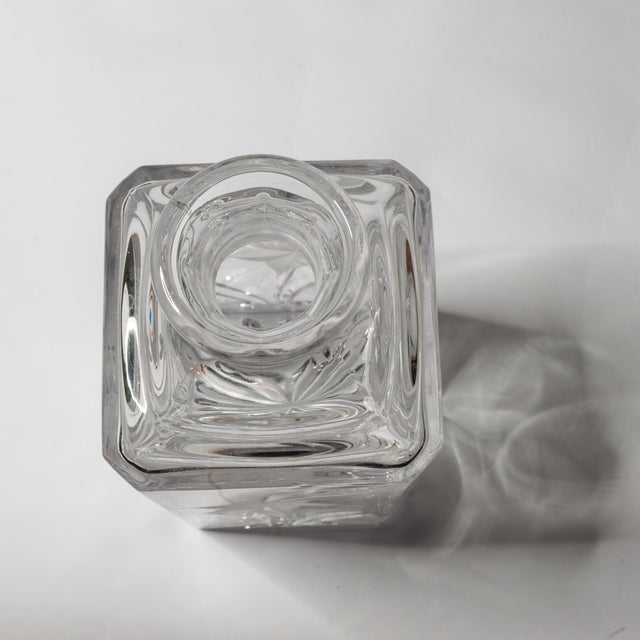 Bohemia Mid 20th Century Vintage Bohemian Crystal Liquor Decanter With Stopper, Hand-Cut For Sale - Image 4 of 5