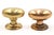 Mid 20th Century Vintage Oval Brass & Copper Passage Door Knob Set For Sale - Image 5 of 6