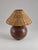 Rörstrand Swedish Modern Ceramic Table Lamp with Wicker Shade by Gunnar Nylund for Rörstrand, 1940 For Sale - Image 4 of 6