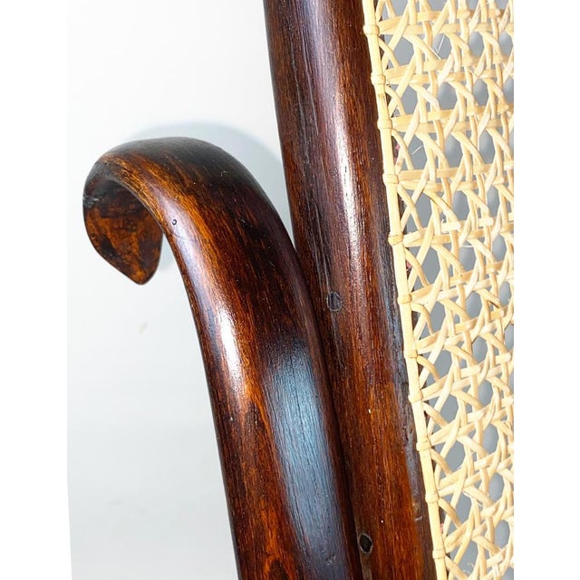 Wood Rocking Chair by Jacob & Josef Kohn, 1900 For Sale - Image 7 of 11
