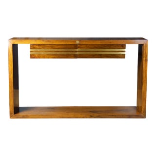 Grus Contemporary Rosewood Finish Console From Boston Mills For Sale