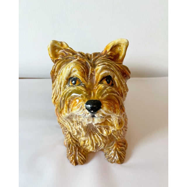 Ceramic Fabulous Mid Century Italian Terra-Cotta Dog For Sale - Image 7 of 11