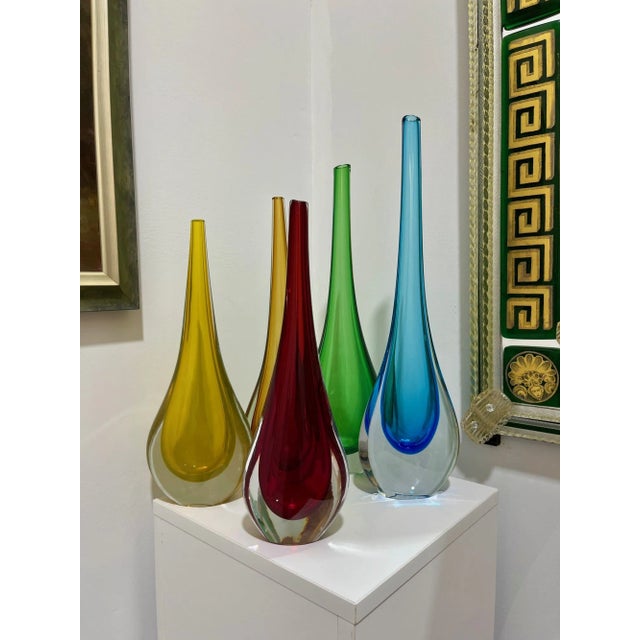 Yellow Murano Glass Goccia Vase by Beltrami For Sale - Image 8 of 8