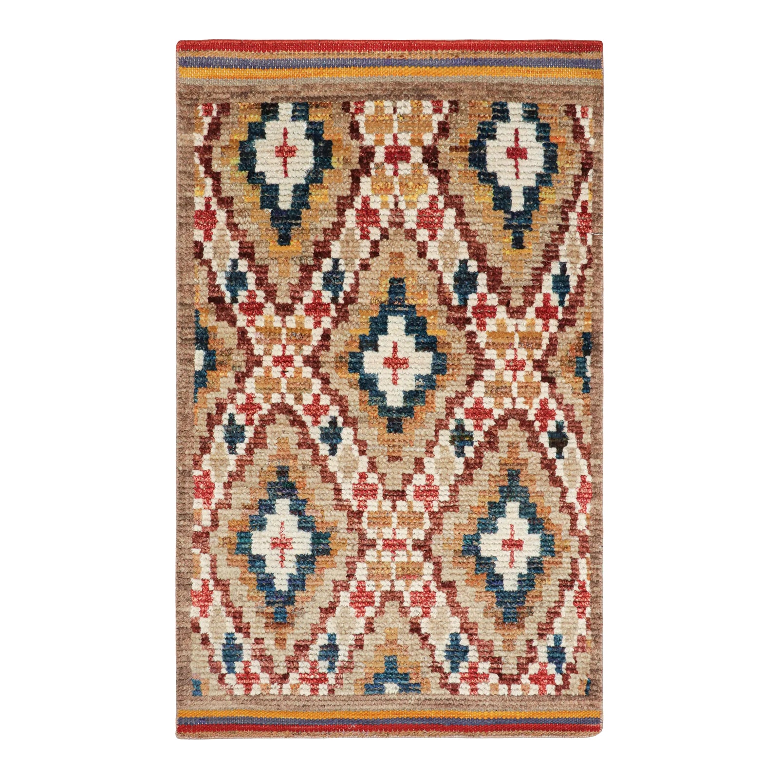 Rug & Kilim’s Moroccan Style Rug With Diamond Geometric Patterns | Chairish