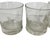 Vintage mid century etched monogrammed “A” lowball whiskey glasses. Glass is wavy and appears to be blown. Each measures...