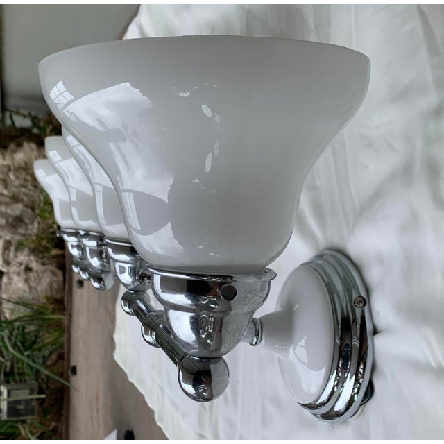 1990s Dual Light Chrome Sconces - Set of 2 For Sale In Los Angeles - Image 6 of 8