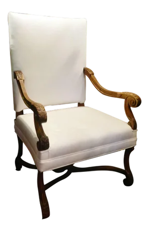 19th Century French Provincial Carved Walnut Armchair