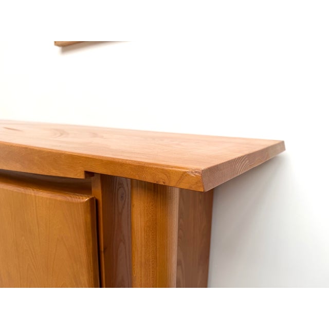 Curved Sideboard in Elm from Maison Regain, 1970 For Sale - Image 6 of 18