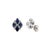 Not Yet Made - Made To Order A Pair of Silver Sapphire & Diamond Cluster Stud Earrings by Carat&her For Sale - Image 5 of 9