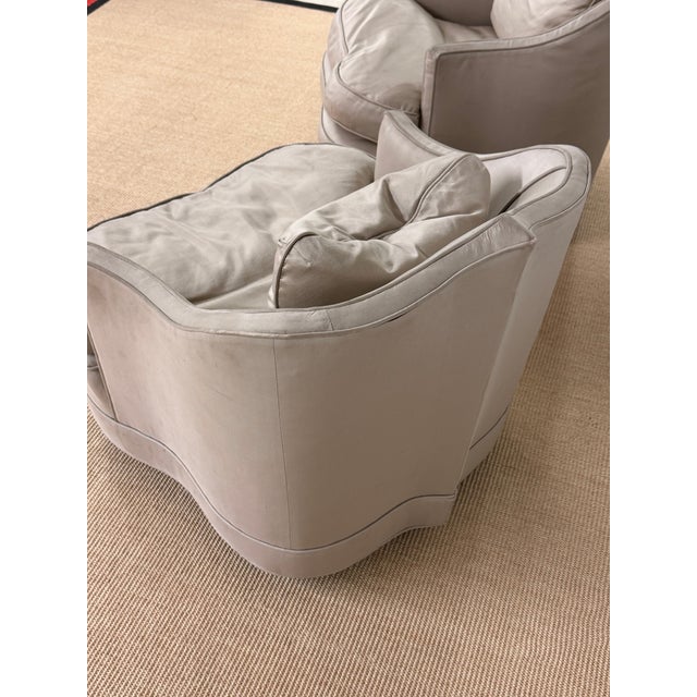Textile Extraordinary James Mont Club Chairs, a Pair For Sale - Image 7 of 8