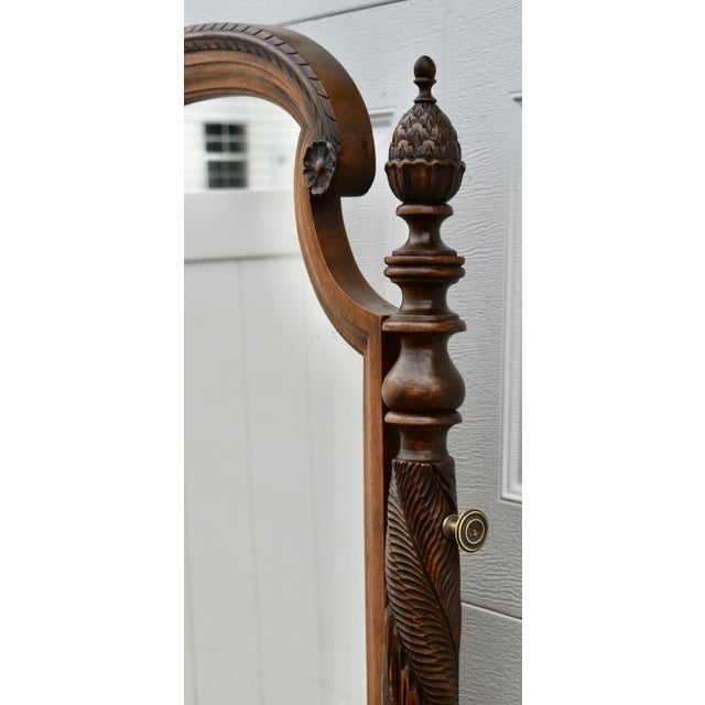 Antique Carved Mahogany Regency Style Vanity W/Mirror For Sale - Image 12 of 12