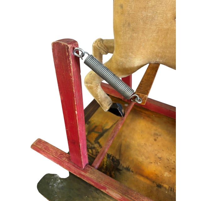 Antique Early 20th Century Spring Mounted Child's Rocking Horse, Circa 1920 For Sale - Image 4 of 12