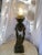 1920s 1920s Art Deco Joan of Arc Table Lamp, Orig Crackle Glass Shade La Belle Specialty Co For Sale - Image 5 of 12
