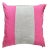 Linen Bold Stripe Pillow, Pink/Natural For Sale