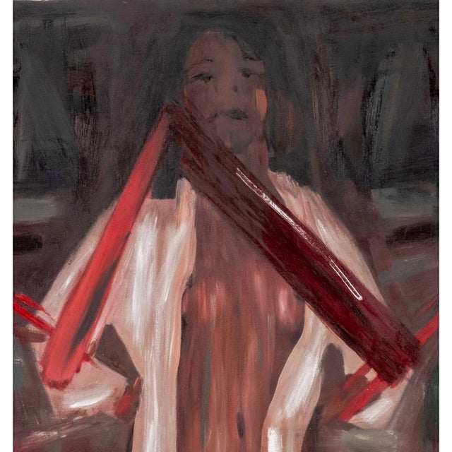 Ksiazek Signed Abstract Nude Figures Oil on Canvas For Sale - Image 4 of 9