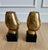 1990s Pair of Villa & House Alberto Statues / Sculptural Bookends | Cycladic-Inspired Gold Leaf Metal on Black Marble Bases, Heavy For Sale - Image 5 of 9