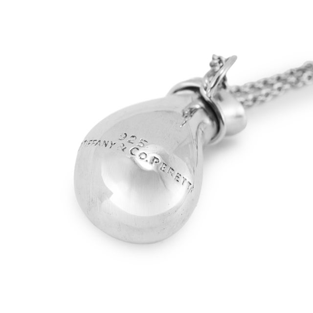 Late 20th Century Vintage Tiffany & Co. Elsa Peretti Sterling Silver Buttle Jug Pendant Necklace For Sale - Image 5 of 9