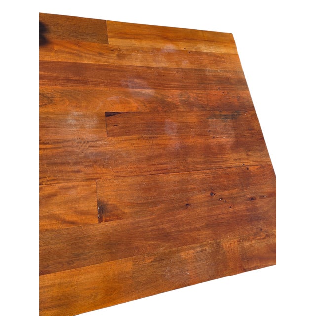 Vintage Custom Farmhouse Dining Room Table Shaker Harvest Primitive Plank Board For Sale - Image 15 of 18