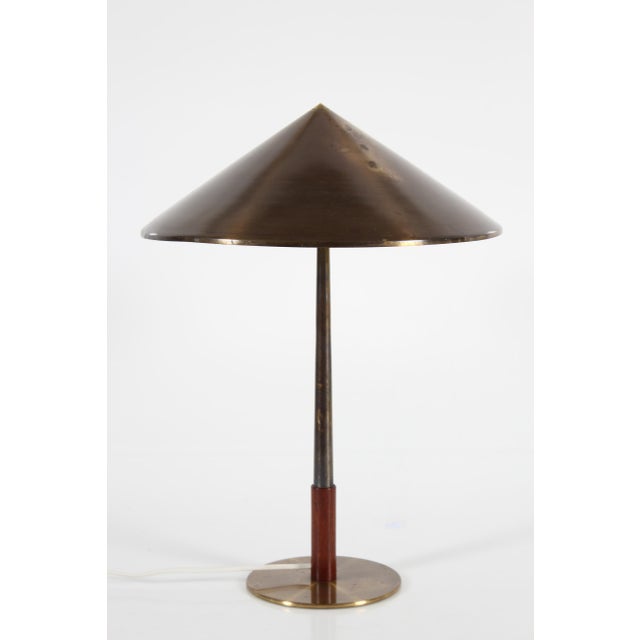 Vintage Danish Desk Lamp in Brass with Patina by Jo Hammerborg for Fog & Mørup, 1950s For Sale - Image 12 of 12