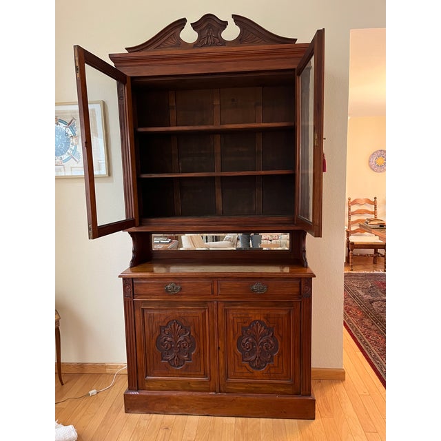 Victorian Late 19th Century Victorian Display Cabinet/Bookcase/Breakfront For Sale - Image 3 of 13