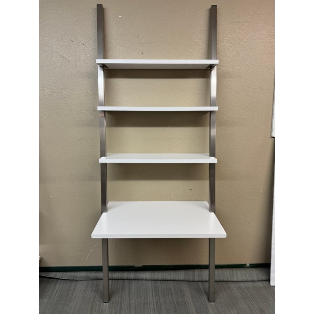 Design Plus Gallery presents the Gallery Leaning Desk + Shelves from Room & Board. Beautiful and functional with a space-...