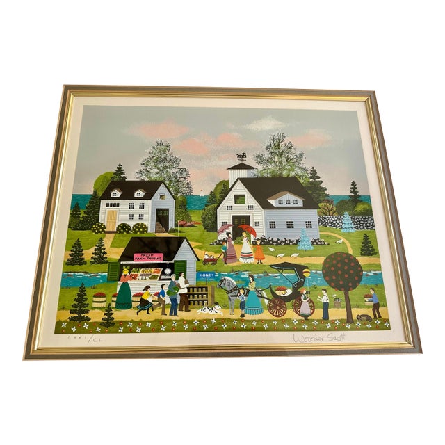 1990s Jane Wooster Scott Handsigned and Numbered Limited Edition Serigraph on Paper: “Summer Harvest " For Sale