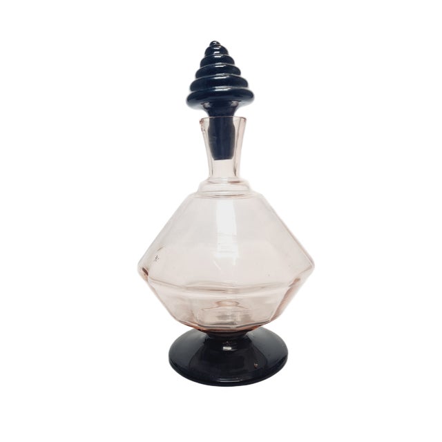 Art Deco Carafe from Hortensja Glassworks, Poland, 1930s For Sale - Image 4 of 8