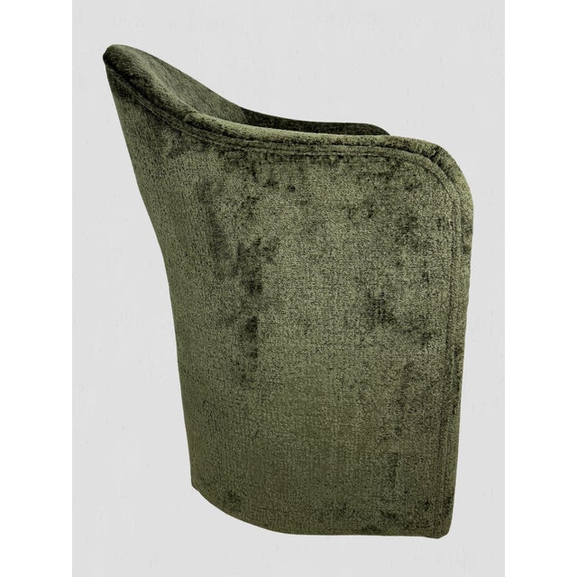 Contemporary Anaya Contemporary Upholstered Chair Olive Green Chenille For Sale - Image 3 of 9