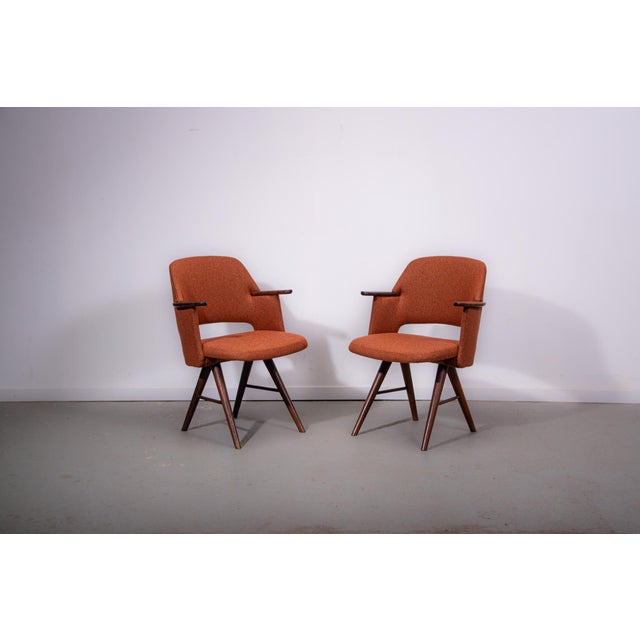 Wood Dutch FT30 Chairs by Cees Braakman for Pastoe, 1950, Set of 2 For Sale - Image 7 of 17