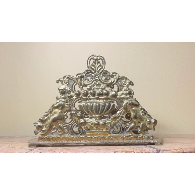 1960s Vintage Solid Brass Napkins Holder For Sale - Image 5 of 9