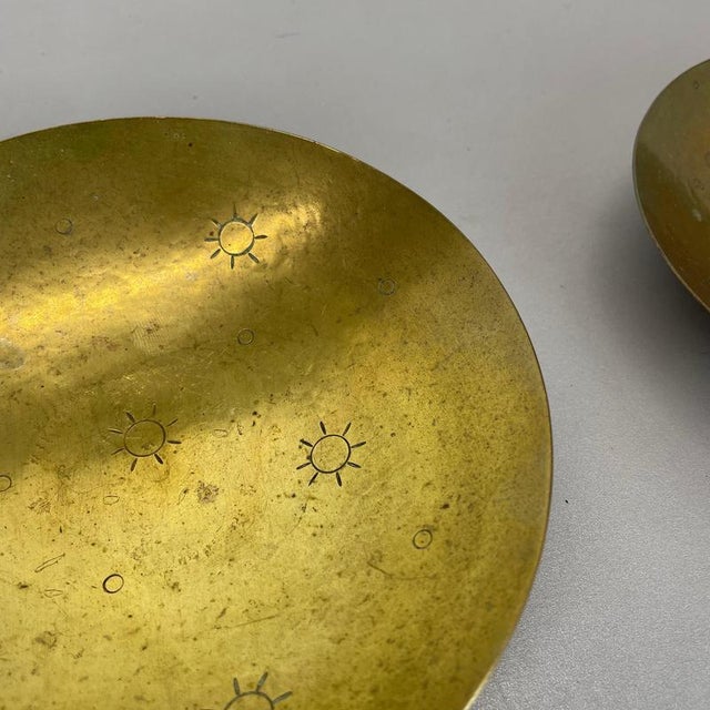 Silver Bauhaus Brass Shell Plates from Hayno Focken, Germany, 1950s, Set of 2 For Sale - Image 8 of 18